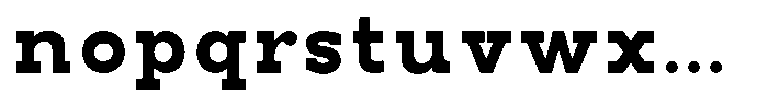 Pano Slab Black Semi Expanded Font LOWERCASE