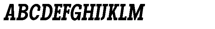 Pano Slab Bold Condensed Italic Font UPPERCASE