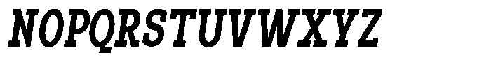 Pano Slab Bold Condensed Italic Font UPPERCASE