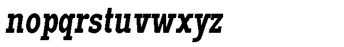 Pano Slab Bold Condensed Italic Font LOWERCASE