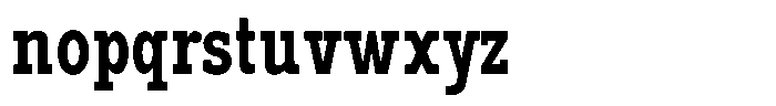Pano Slab Bold Condensed Font LOWERCASE