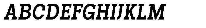 Pano Slab Bold Semi Condensed Italic Font UPPERCASE