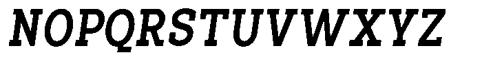 Pano Slab Bold Semi Condensed Italic Font UPPERCASE
