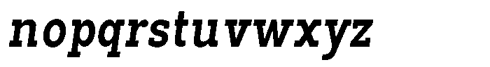 Pano Slab Bold Semi Condensed Italic Font LOWERCASE