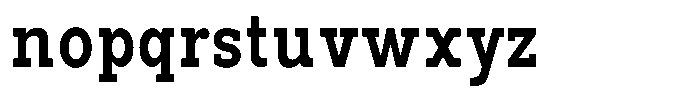 Pano Slab Bold Semi Condensed Font LOWERCASE