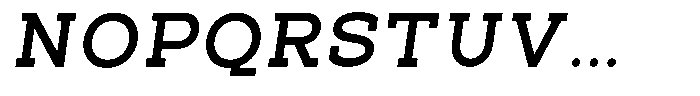 Pano Slab Bold Semi Expanded Italic Font UPPERCASE