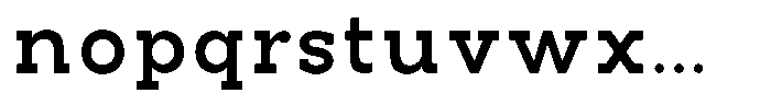Pano Slab Bold Semi Expanded Font LOWERCASE
