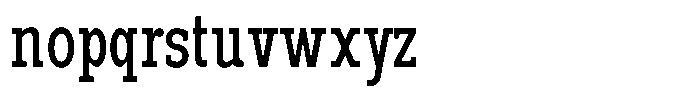 Pano Slab Condensed Font LOWERCASE