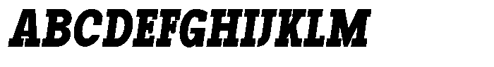 Pano Slab Extra Black Condensed Italic Font UPPERCASE