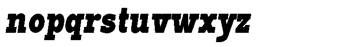 Pano Slab Extra Black Condensed Italic Font LOWERCASE