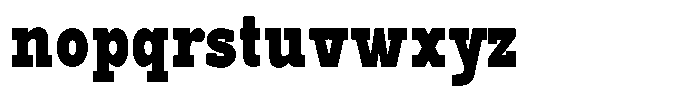 Pano Slab Extra Black Condensed Font LOWERCASE