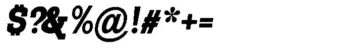Pano Slab Extra Black Sem Condensed Italic Font OTHER CHARS