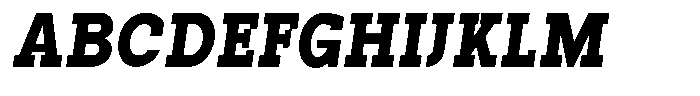 Pano Slab Extra Black Sem Condensed Italic Font UPPERCASE