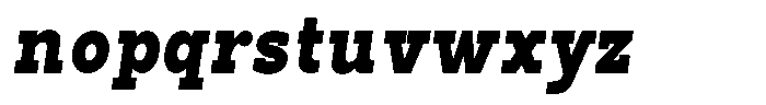 Pano Slab Extra Black Sem Condensed Italic Font LOWERCASE