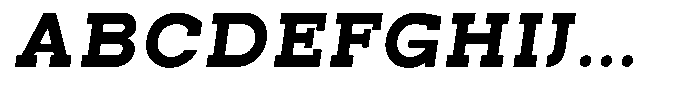 Pano Slab Extra Black Sem Exp Italic Font UPPERCASE