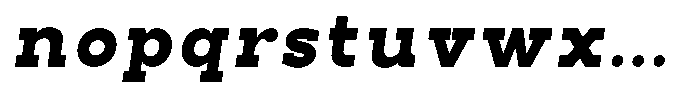 Pano Slab Extra Black Sem Exp Italic Font LOWERCASE