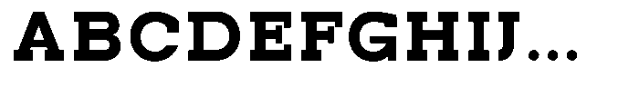 Pano Slab Extra Black Semi Expanded Font UPPERCASE