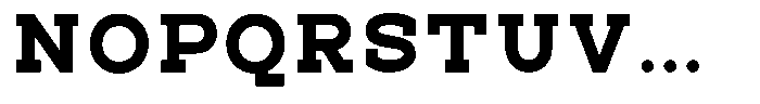 Pano Slab Extra Black Semi Expanded Font UPPERCASE