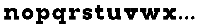 Pano Slab Extra Black Semi Expanded Font LOWERCASE