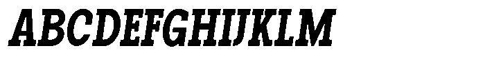 Pano Slab Extra Bold Condensed Italic Font UPPERCASE