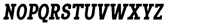 Pano Slab Extra Bold Condensed Italic Font UPPERCASE