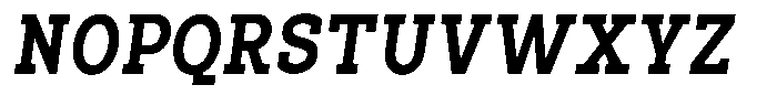 Pano Slab Extra Bold Sem Condensed Italic Font UPPERCASE