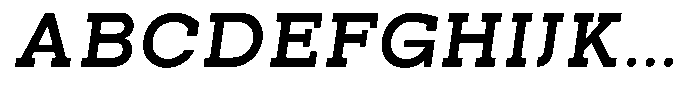Pano Slab Extra Bold Semi Expanded Italic Font UPPERCASE