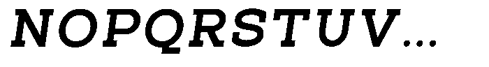 Pano Slab Extra Bold Semi Expanded Italic Font UPPERCASE