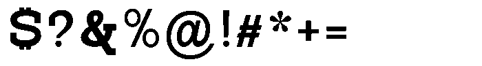 Pano Slab Extra Bold Semi Expanded Font OTHER CHARS
