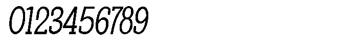 Pano Slab Extra Light Condensed Italic Font OTHER CHARS