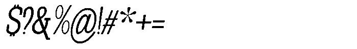 Pano Slab Extra Light Condensed Italic Font OTHER CHARS