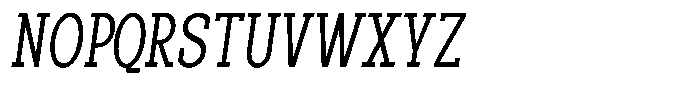 Pano Slab Extra Light Condensed Italic Font UPPERCASE