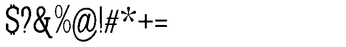 Pano Slab Extra Light Condensed Font OTHER CHARS