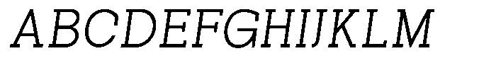 Pano Slab Extra Light Italic Font UPPERCASE