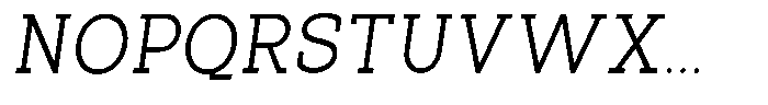 Pano Slab Extra Light Italic Font UPPERCASE