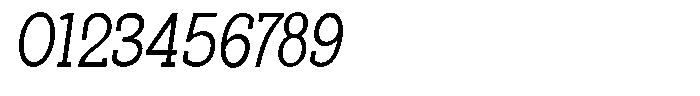 Pano Slab Extra Light Sem Condensed Italic Font OTHER CHARS
