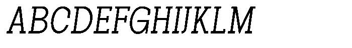 Pano Slab Extra Light Sem Condensed Italic Font UPPERCASE