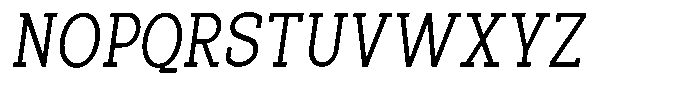 Pano Slab Extra Light Sem Condensed Italic Font UPPERCASE