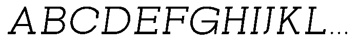 Pano Slab Extra Light Sem Exp Italic Font UPPERCASE