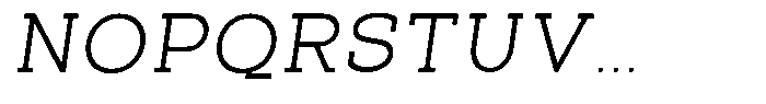 Pano Slab Extra Light Sem Exp Italic Font UPPERCASE