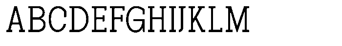 Pano Slab Extra Light Semi Condensed Font UPPERCASE