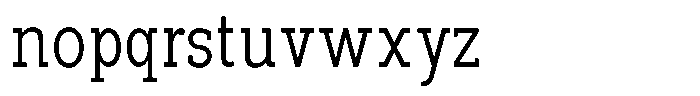Pano Slab Extra Light Semi Condensed Font LOWERCASE