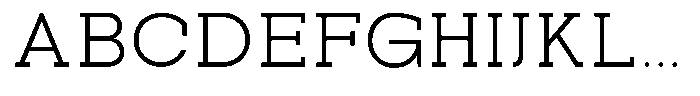 Pano Slab Extra Light Semi Expanded Font UPPERCASE