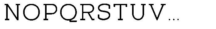 Pano Slab Extra Light Semi Expanded Font UPPERCASE