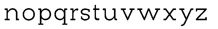 Pano Slab Extra Light Semi Expanded Font LOWERCASE