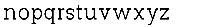 Pano Slab Extra Light Font LOWERCASE