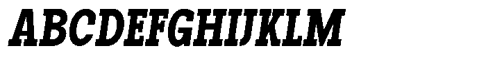 Pano Slab Heavy Condensed Italic Font UPPERCASE