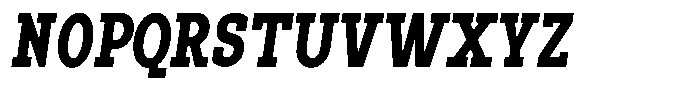 Pano Slab Heavy Condensed Italic Font UPPERCASE