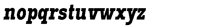 Pano Slab Heavy Condensed Italic Font LOWERCASE