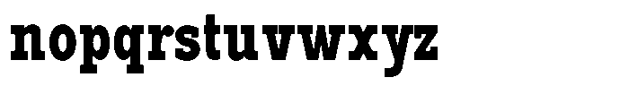 Pano Slab Heavy Condensed Font LOWERCASE